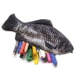 thumbnail image 4 of Estuche de lápices Crucian Fish | Caja de papelería con forma de pez | Poliéster suave | 31x14cm | Bolsa de maquillaje multiusos | Ligero, fácil de limpiar | Incluye 3 bolígrafos | Lindo regalo, 4 of 8