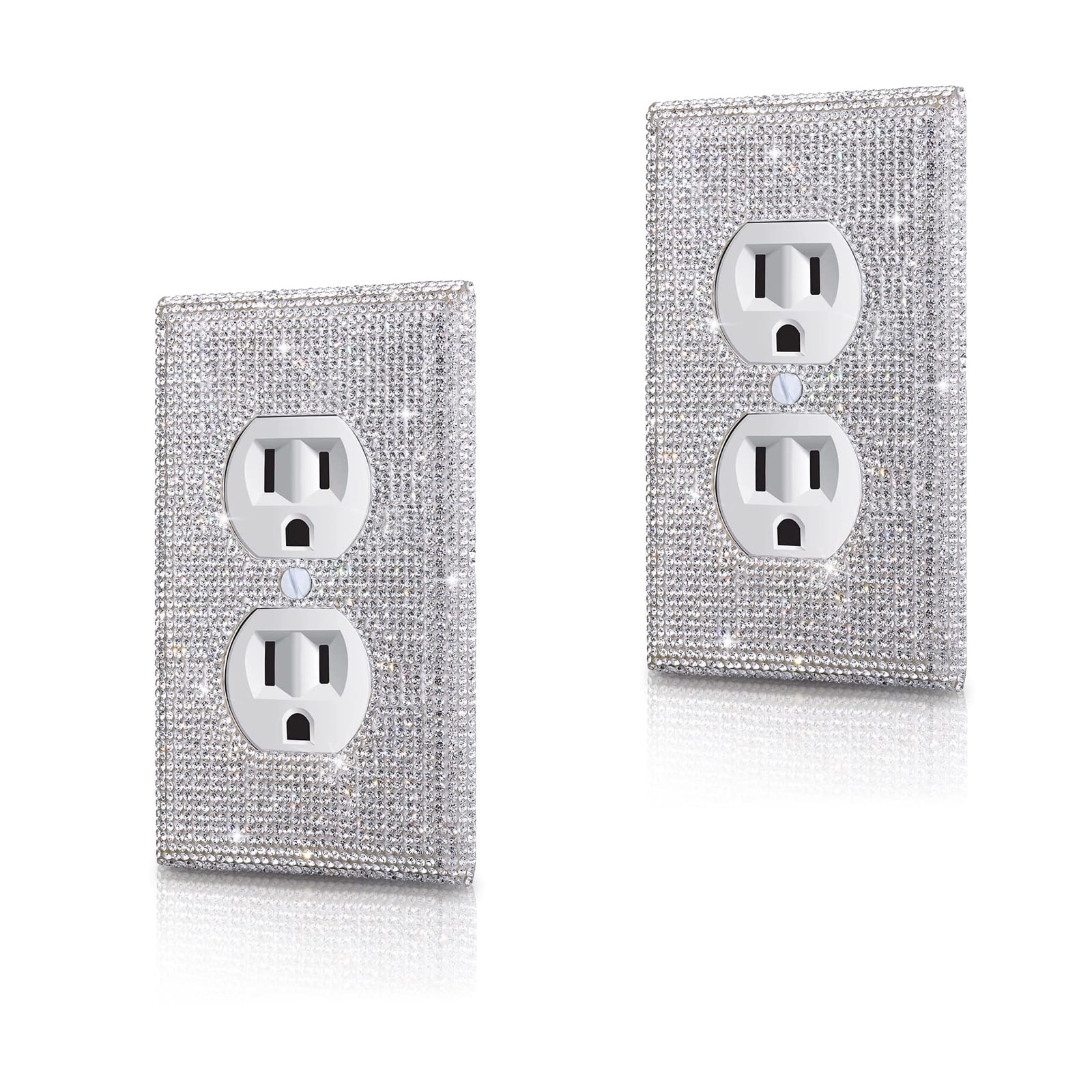 Skycarper 2PACK Shiny Rhinestones Wall Plate Cover Light Switch Cover