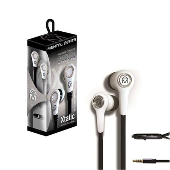 Mental Beats 61898 Mental Beats Xtatic Earbuds, White