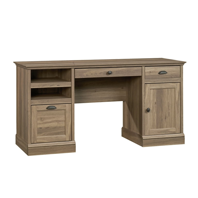 Sauder Barrister Lane Executive Desk Salt Oak Finish