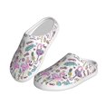 thumbnail image 2 of Yiaed Summer with Flamingo Print Slippers Fuzzy Warm Cozy Slippers Non Slip House Slippers For Indoor Outdoor Slippers House Slippers-39/40, 2 of 7