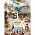thumbnail image 5 of Happy Birthday Table Cloth, Waterproof Tablecloth for Rectangle Tables, Green Luxury Dress Crown Carriage Flowers Reusable Washable Fabric Table Cover for Restaurant Kitchen Dining Tables 52"x70", 5 of 9