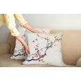 thumbnail image 3 of Ambesonne Floral Throw Pillow Cover 2 Pack, Style Art Birds, 20", Pale Maroon Black, 3 of 6