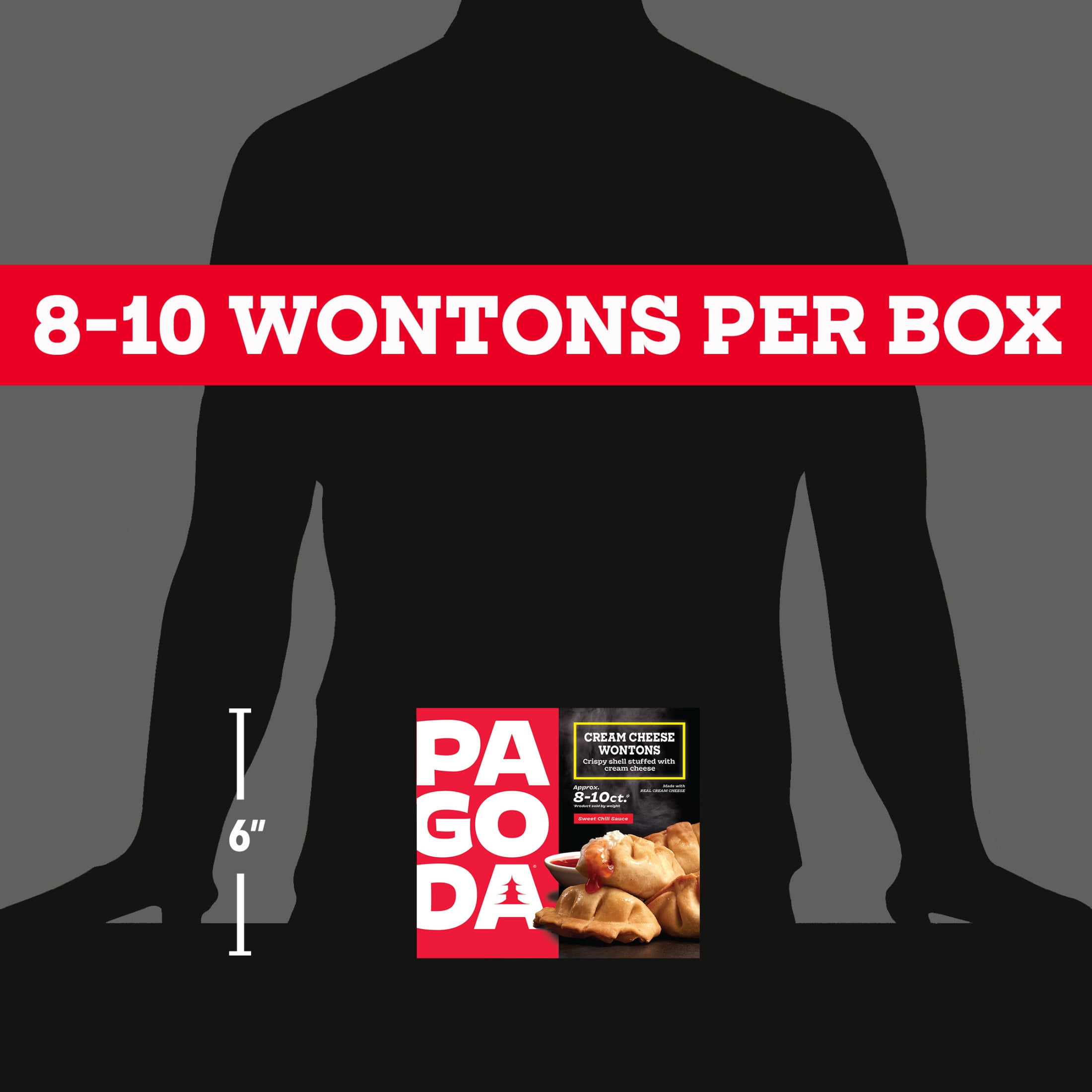 Pagoda Frozen Cream Cheese Wontons with Sweet Chili Sauce, 7.26 oz