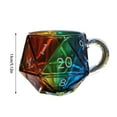 thumbnail image 3 of Tasse à dés Rainbow D20 Gobelet à dés Base Lourde Gobelet à dés en Verre pour Jeux de Table avec Roulement en Cuir et dés Complets 1 Pce Tasse à Double Paroi Isolée en Forme de Cœur Tasse à Café Transparente Isolée avec Mom Coffee, 3 of 4