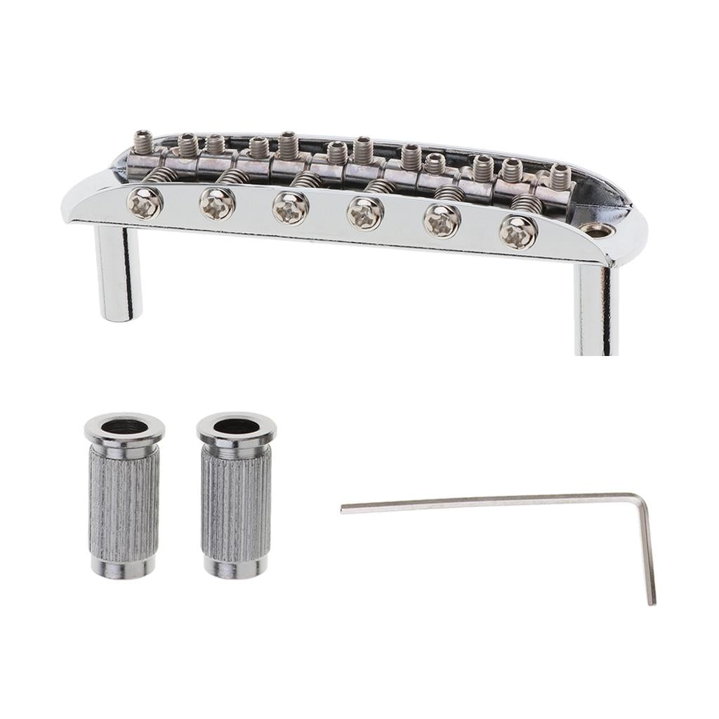 LeeQinersw 4Pieces Guitar Bridge Assembly w/ Screw & Wrench Electric Guitars Parts