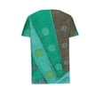 thumbnail image 5 of ALLLIST V-Neck Womens Tops Clearance Under $10 Short Sleeve Green Graphic T-Shirts Casual Button Ladies Tops and Blouses, 5 of 5