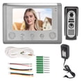 thumbnail image 2 of Wired Video Intercom System, Video Door Phone Camera Kit, 7in Color Screen Waterproof Visual , Support Monitoring, Unlock, IR Night Vision, 12 Ringtones Optional, 2 of 8