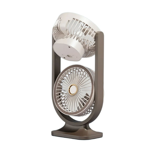Cooling Fan Desktop Portable Double Head Cooling Fan USB Rechargeable Fan Air Circulation Fan for Home Office