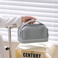 thumbnail image 5 of Bolso portátil de gran capacidad del almacenamiento del bolso cosmético de la tostada poner crema, hecho del cuero de la PU, 5 of 5