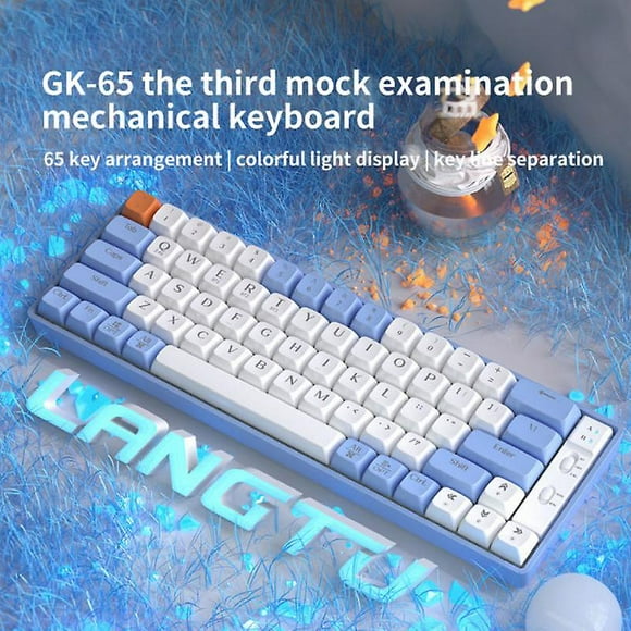 2023 New Langtu GK65 Three-mode Wireless Mechanical Keyboard 2.4G 65 Keys PC Gamer Keyboard Hot-swap PC Gaming Accesories