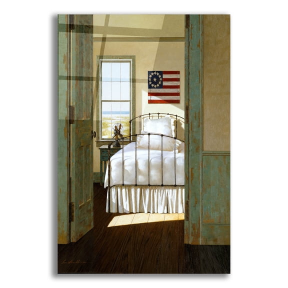 Epic Art 'Beach House Bedroom' by Zhen-Huan Lu, Acrylic Glass Wall Art, 12"x16"
