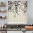thumbnail image 5 of Beige Black Branches Sheer Curtains 63 Inches Long, Botanical Dead Tree Birds Light Filering Curtains, Breathable Simi Curtain Privacy Drapes for Living Room Bedroom Lightweight Window Treatment, 5 of 9