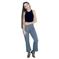 thumbnail image 3 of Grey Checkered Print Flare Pants Size Large, 3 of 4