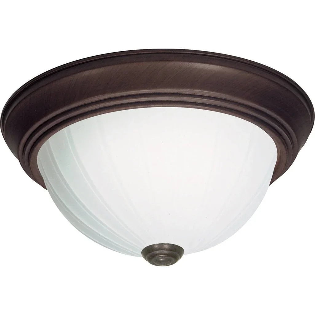 Nuvo SF76/128 3 Light Wide Flush Mount Bowl Ceiling Fixture - Polished Brass