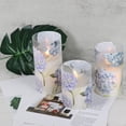 thumbnail image 2 of DRomance Hydrangea Glass Flameless Candles with Remote Timer Battery Operated LED Flickering Pillar Candles Real Wax Spring Dinne, 2 of 9