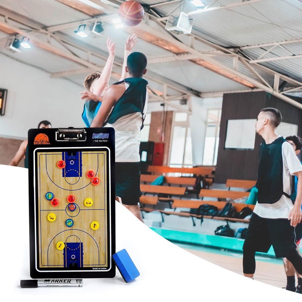 Coaches Board, Premium Basketball Coaching Clipboard Training Assistant Equipment with Pen and Dry Eraser