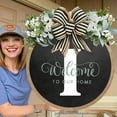 thumbnail image 1 of Clearance! Unique A Z Last Name Year Round Front Door Wreath With Bow 16, 1 of 4