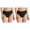 Black, variant on Women's Bike Brief Underwear Shorts 2 Pack, Breathable 3D Liner Fit