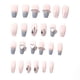 thumbnail image 1 of Punta francesa para uñas largas, 24 piezas de uñas postizas de ataúd, cobertura completa, pegamento para uñas, 1 of 5