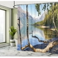 thumbnail image 5 of Ambesonne Glacier National Park Shower Curtain, View of Lake, 69"Wx75"L, Multicolor, 5 of 5