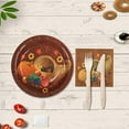 Naler 50 Sets Thanksgiving Paper Plates and Napkins Kits,150 Pcs Fall Harvest Disposable