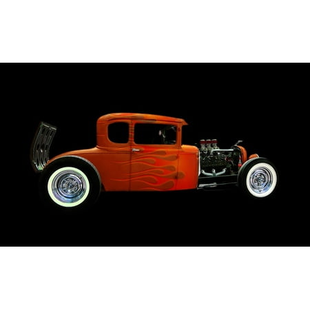 Canvas Print Classic Hot Rod Old Car Stretched Canvas 10 x (Hot Rod Best Scenes)
