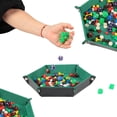 thumbnail image 3 of Plateau à dés Hexagonal de 4 Pcs, Support Roulant pour dés, Plateaux à dés Pliants en Cuir, Boîte de Rangement pour Jeux de dés comme les Jeux RPGTable, 3 of 7