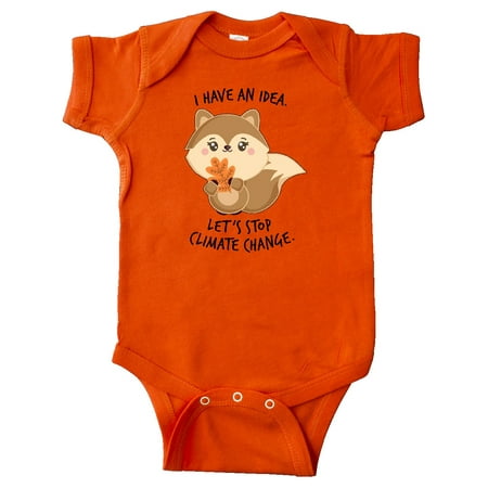 

Inktastic I Have an Idea Let s Stop Climate Change with Cute Squirrel Gift Baby Boy or Baby Girl Bodysuit