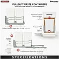 thumbnail image 3 of Rev-A-Shelf 35 Quart Pullout Waste Container Trash Can w/ Soft Close Slides, 3 of 12