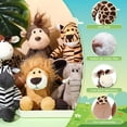 thumbnail image 3 of Set de animales de peluche HyDren Safari, 20 cm, Jungle, 12 piezas, 3 of 7