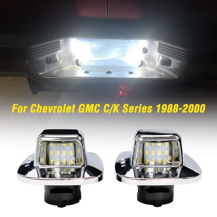 AUTOXBERT 2x Pickup Rear Bumper Lights Car License Plate Light for Chevy GMC C/K-Series 1500 2500 3500 1988-2000