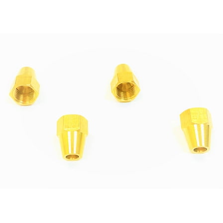 The Stop Shop Female 3/16" brake line tube nut (3/8"-24) Pack of 4