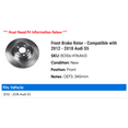 thumbnail image 2 of Front Brake Rotor - Compatible with 2012 - 2018 Audi S5 2013 2014 2015 2016 2017, 2 of 2