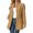 Yellow, variant on ClodeEU Women's High Neck Long Sleeve Mid Length Wool Blend Coat,Casual Loose Coat with Pockets Beige,Women's Plus L