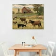 thumbnail image 3 of COMIO Farm Animal Wall Art Country Rustic Old Barn Pictures Wall Decor Canvas Print Farmhouse Western Landscape Painting Home Artwork for Bathroom Living Room Bedroom Office Framed, 3 of 5