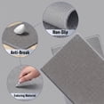 thumbnail image 6 of Kitchen mats for Floor, 2PCS Kitchen Rugs Non-Slip Water and Oil Absorbent Runner Rugs for Kitchen, Floor, Office, 17.3"x30"+17.3"x47", Grey, 6 of 7