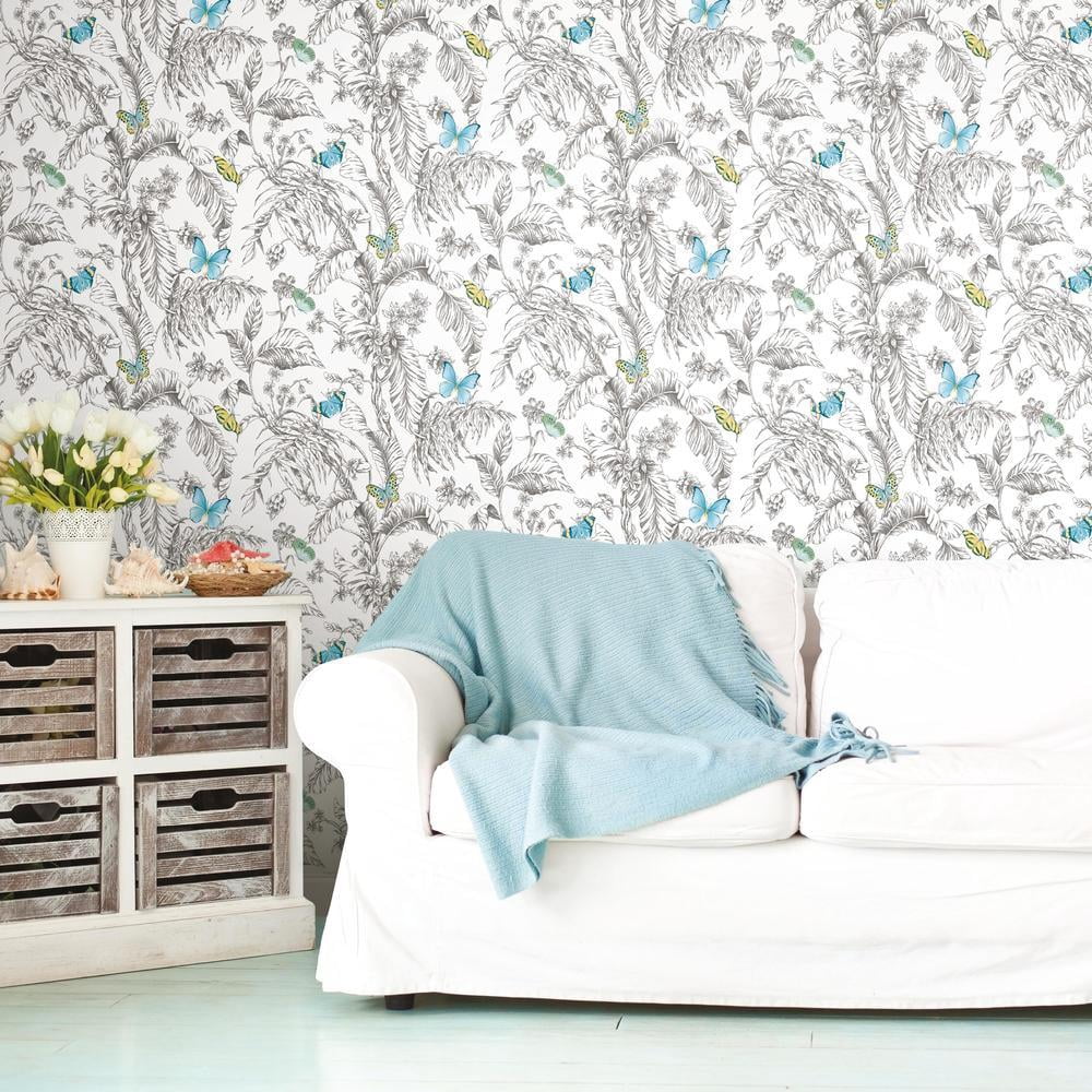 Butterfly Sketch Peel and Stick Wallpaper