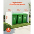 thumbnail image 2 of VEVOR 4 Panels Outdoor Privacy Screen, 50 x 50 in Air Conditioner Fence with 27.6 in Ground Stakes, Pool Equipment Enclosure, Horizontal Vinyl Privacy Fence, Ideal for Trash Can and A/C Units, White, 2 of 8