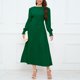 thumbnail image 2 of Vestido largo fluido para mujer ajustado elegante fruncido jersey vestido de desplazamiento diario, 2 of 9