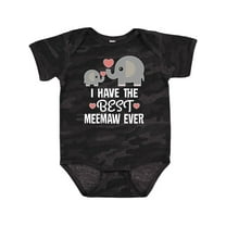 Inktastic Best Meemaw Ever Grandkids Boys or Girls Baby Bodysuit