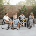 thumbnail image 3 of Atilioo 4 Piece Patio Furniture Set, Textilene Outdoor Furniture Set with Chairs & Table, Conversation Set for Lawn, Garden, Balcony, Yard, Poolside, Black, 3 of 11