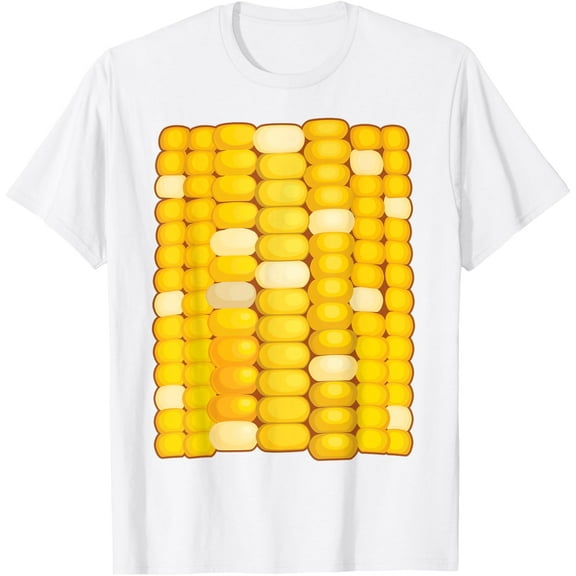 Corn Costume Halloween Shirt | Cool Food Dress-Up Gift T-ShirtMen's and women's pure cotton short-sleeved shirts