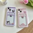 thumbnail image 2 of Fundas de teléfono Sanrio Kuromi My Melody para iPhone 14 13 12 11 Pro Max XR XS MAX 8X7 SE 2020, funda de silicona transparente a prueba de golpes xuanjing unisex, 2 of 2