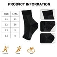 thumbnail image 2 of 3 pares de calcetines de compresión para aliviar el dolor, calcetines de compresión para fitness, calcetines elásticos para ciclismo, tobillera para fascitis plantar, manga para aliviar el, 2 of 8