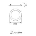 thumbnail image 3 of Estevez Luminaria LED Empotrable Circular FLAT CCT 18W Negro – Temperatura Ajustable, 3 of 8