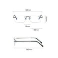 thumbnail image 2 of 3 Pairs of Frameless BIFOCAL Black Reading Glasses 3.00 for Men and Women, Rectangle Presbyopic glasses, Rimless Blue Light Blocking Readers +3.00, 2 of 6