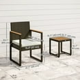 thumbnail image 3 of Outsunny 3 Pieces Wicker Patio Furniture Set, Rattan Bistro Set, White, 3 of 10