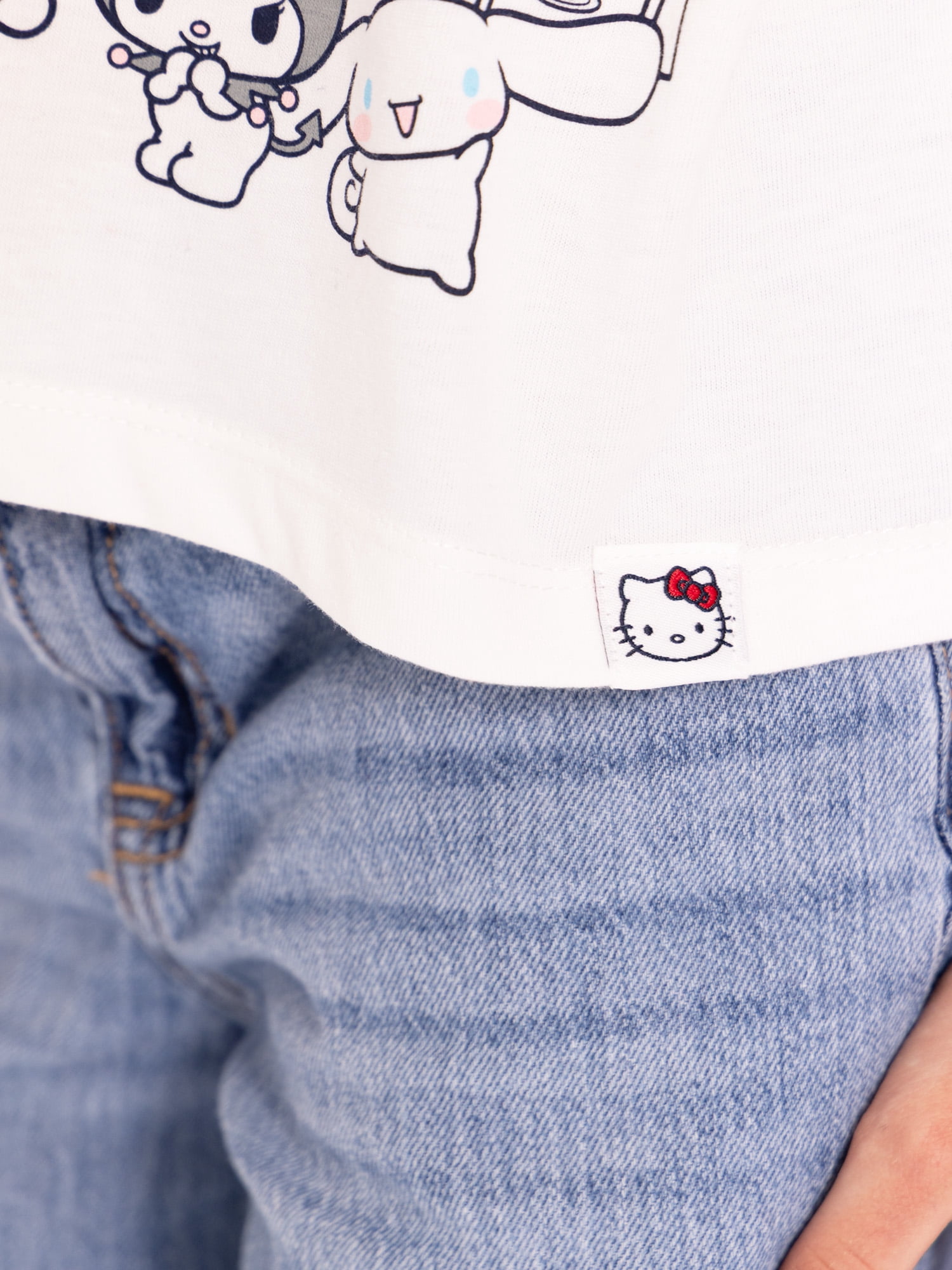 Wonder Nation x Hello Kitty Girls Graphic Tee with Short Sleeves, Sizes 4-16