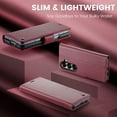 thumbnail image 3 of ShellTech for Samsung Galaxy Z Fold 7 Case, Premium PU Leather+TPU Slim Wallet Case Flip Cover with [RFID Blocking][Card Holder][Stand Function] Shockproof Protective,Wine, 3 of 11